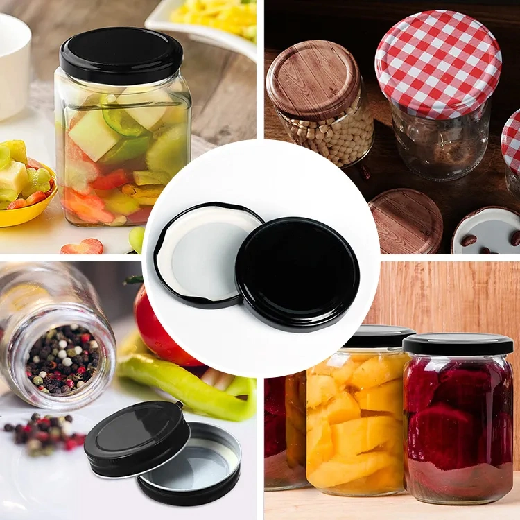 Wholesale Different Sizes 30mm to 82mm Tinplate Twist off Metal Cap for Glass Pickle Jar